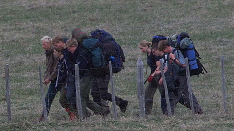 Prince William with backpacking group