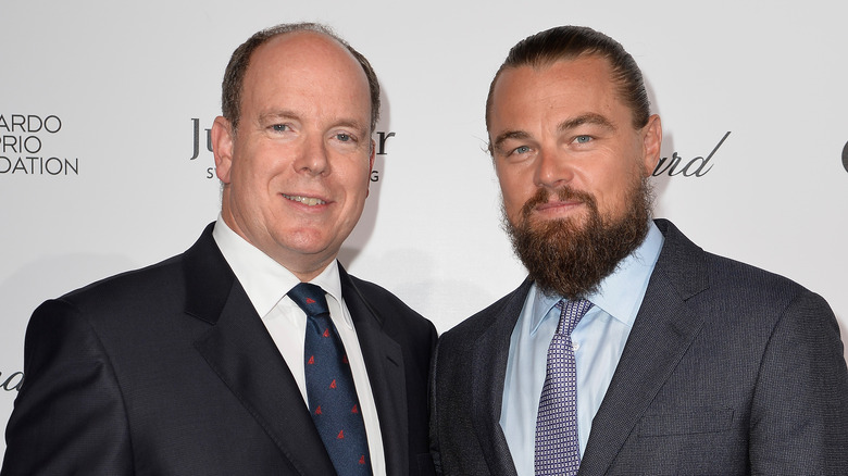 Prince Albert and Leonardo DiCaprio at Leonardo DiCaprio Foundation gala