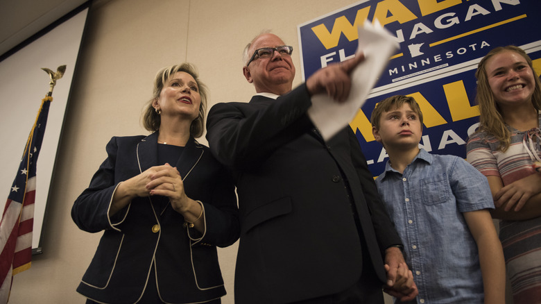 Gwen and Tim Walz and kids