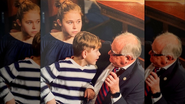 Tim Walz and his children