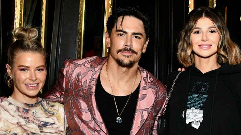 Ariana Madix, Tom Sandoval, and Raquel Leviss smiling