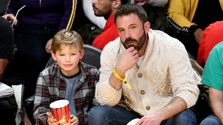 Ben Affleck and son Samuel Affleck at an event 