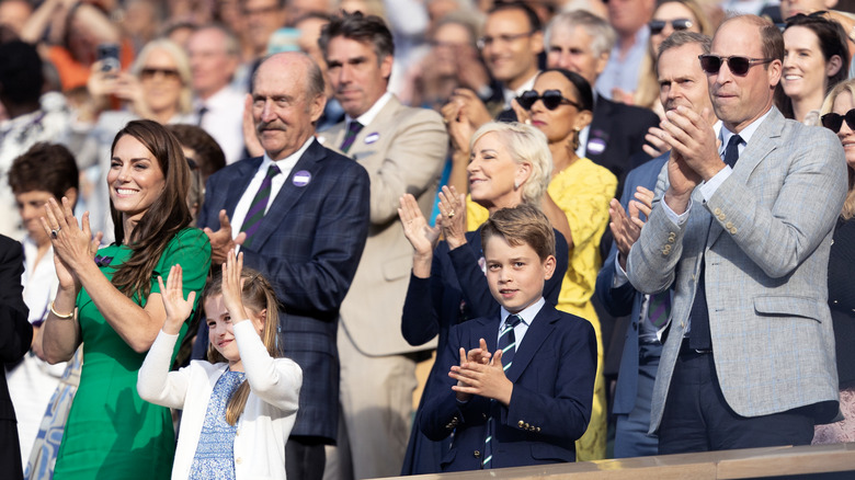 The Wales family at Wimbledon 