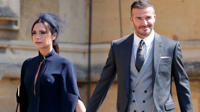 Victoria and David Beckham at Meghan Markle's wedding