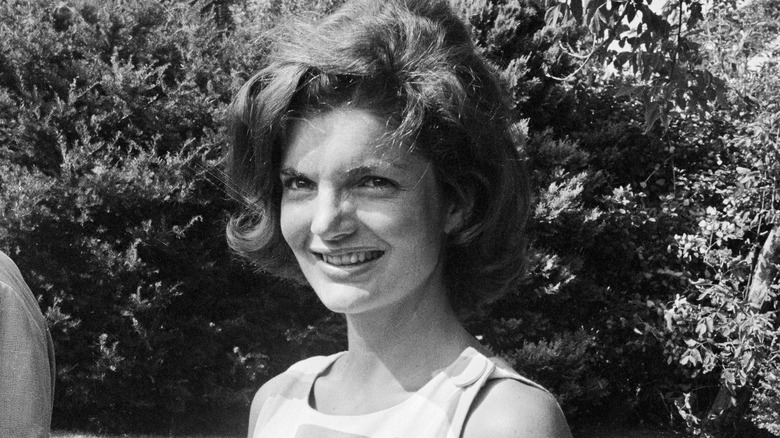 Jackie Kennedy's hair blowing