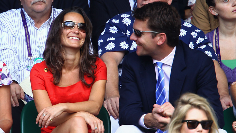 Pippa Middleton and Alex Loudon smiling