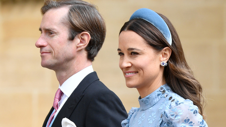 James Matthews and Pippa Middleton walking