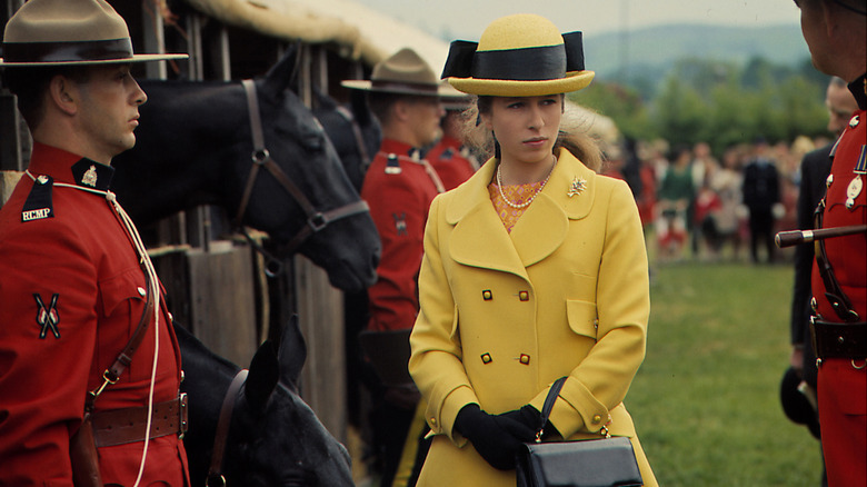 Young Princess Anne wearing yellow