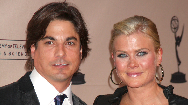 Bryan Dattilo and Alison Sweeney posing