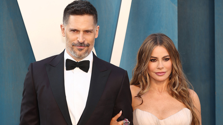 Sofia Vergara holding Joe Manganiello's arm