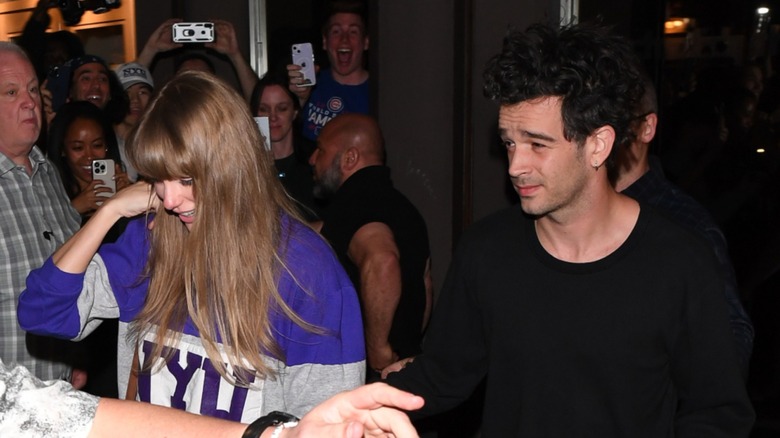 Taylor Swift and Matty Healy in public