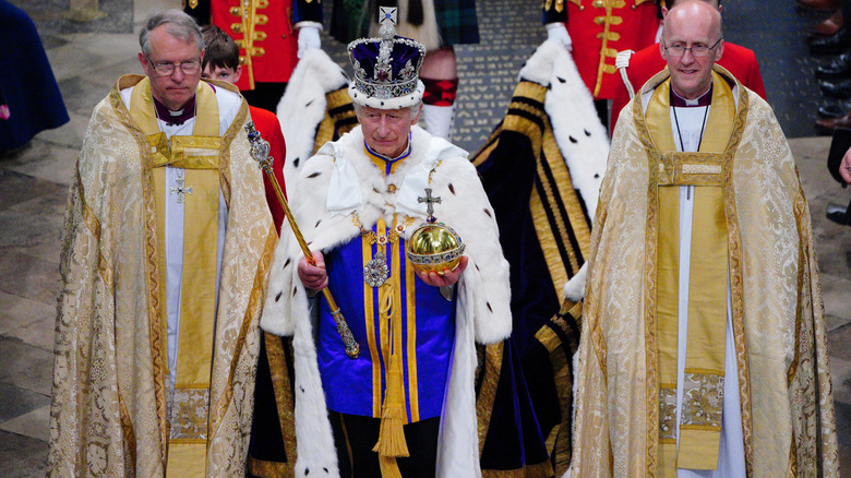 King Charles at his coronation ceremony