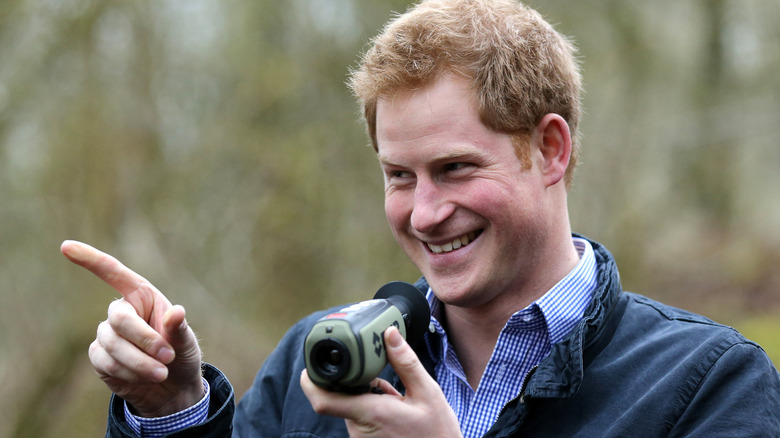 Prince Harry looking mischievous