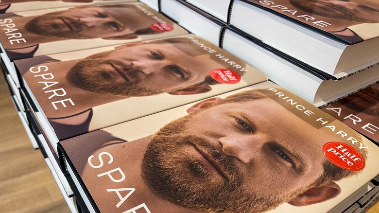 Copies of Prince Harry's book "Spare"