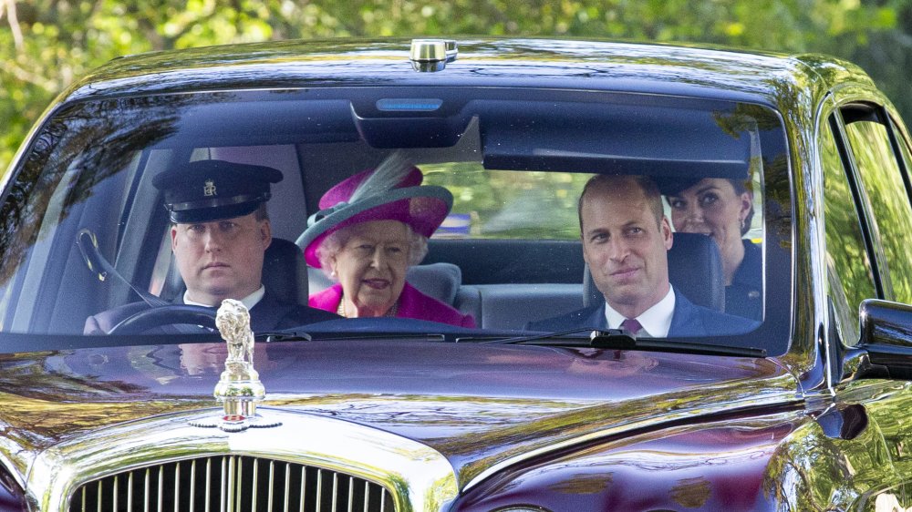 royals in a car