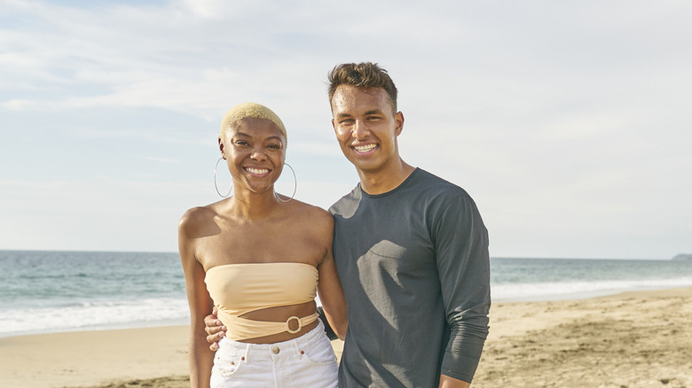 Chelsea Vaughn, Aaron Clancy on the beach