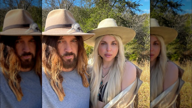 A selfie of Billy Ray Cyrus and Firerose 