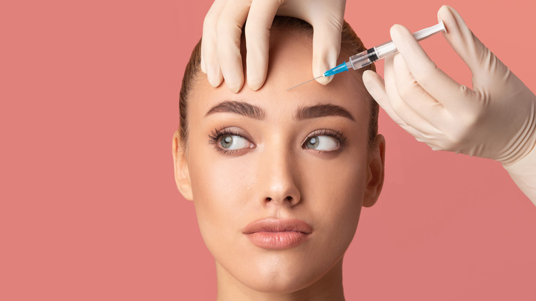 Woman having Botox treatment