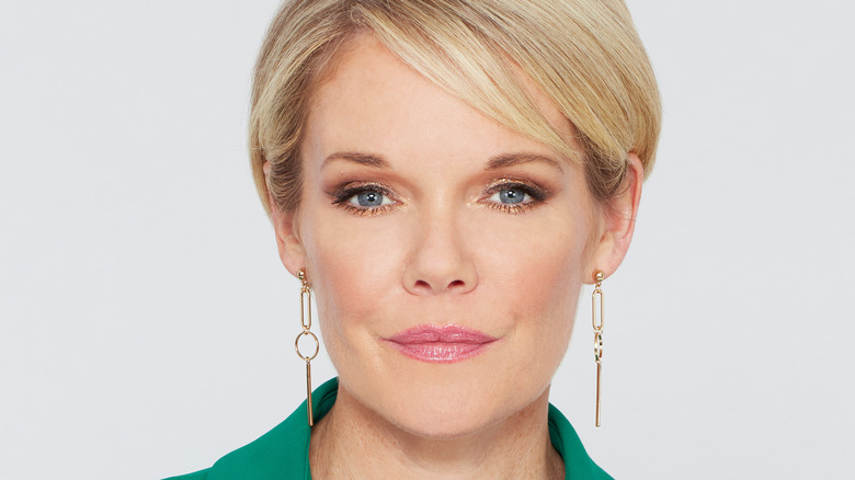 Maura West with dangling earrings