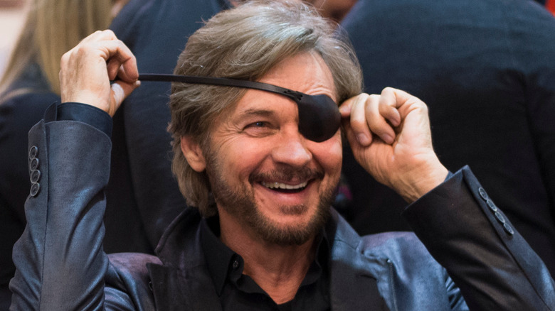 Stephen Nichols dons a black eye patch at a Days of Our Lives event. 