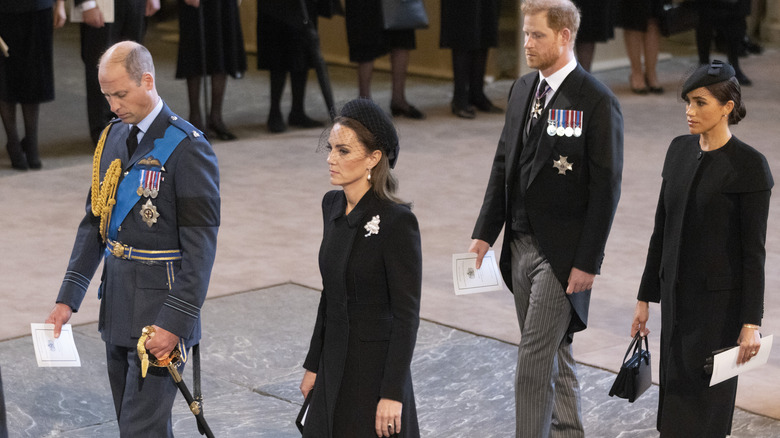 The "Fab Four" at the queen's funeral