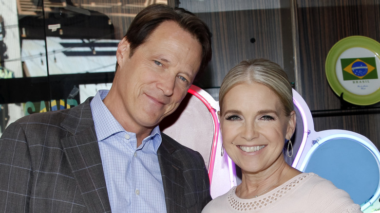 Matthew Ashford and Melissa Reeves smiling