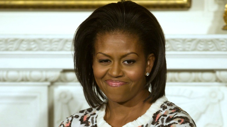 Michelle Obama at a public appearance for White House Leadership and Mentoring Initiative Program