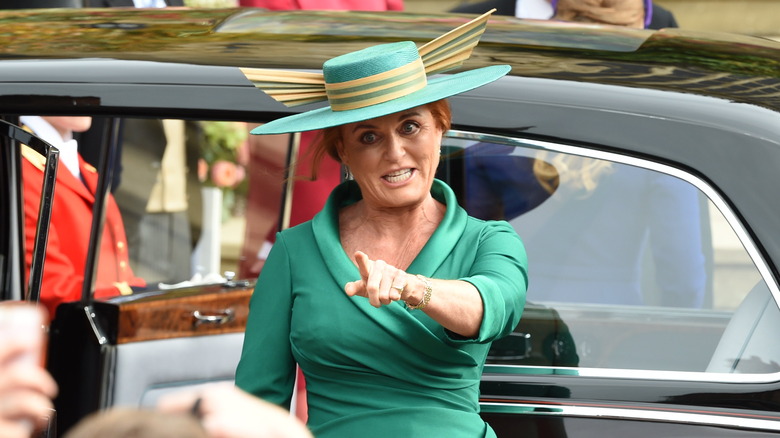 Sarah Ferguson at Eugenie's wedding 