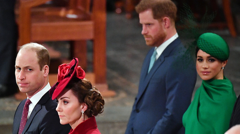 William and Harry at Commonwealth Day service