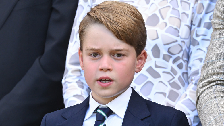 Prince George looking serious