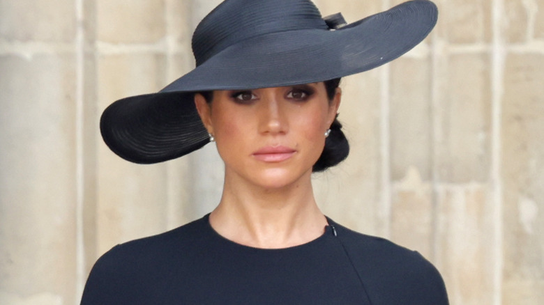Meghan Markle dressed in black for the queen's funeral