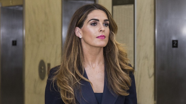 Hope Hicks walking