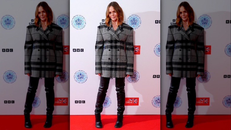 Stella McCartney in plaid jacket