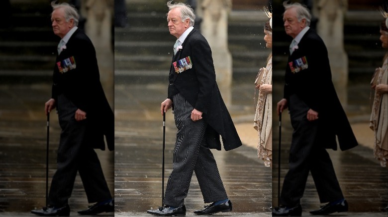 Andrew Parker Bowles walking at the coronation