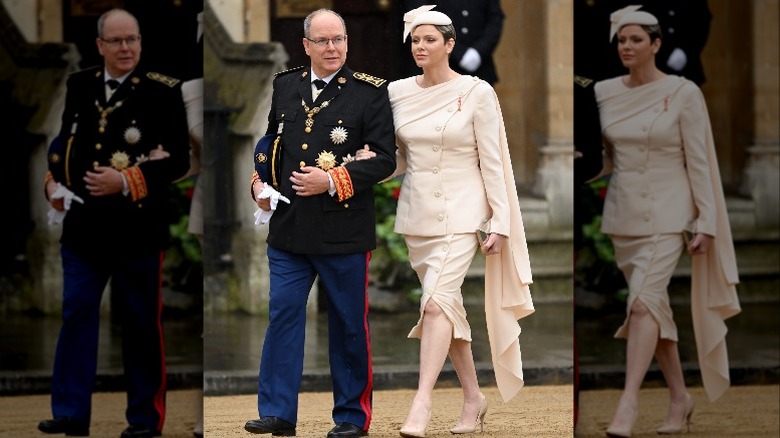 Princess Charlene walking into coronation