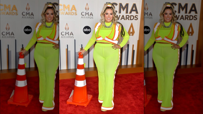 Priscilla Block on the red carpet