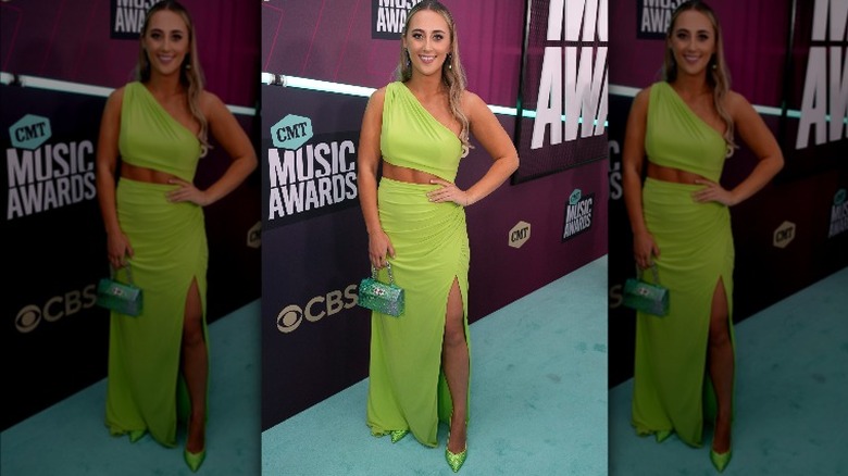 Ashley Cooke green dress CMT awards