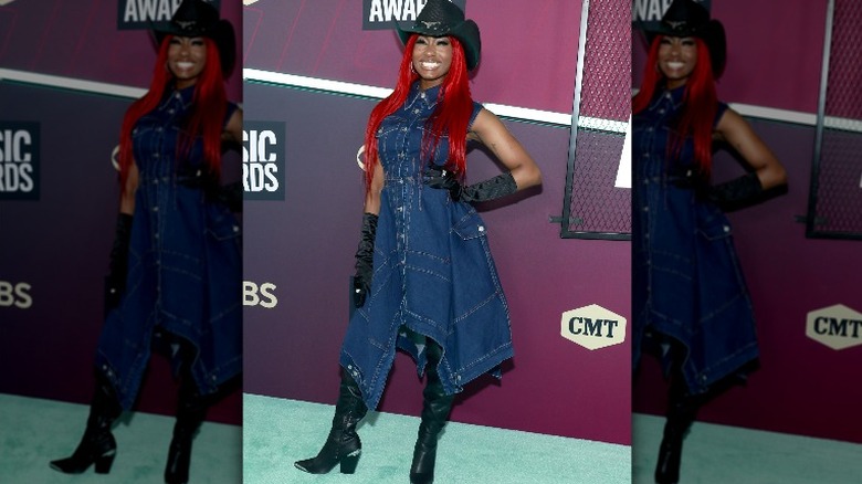 Reyna Roberts CMT Awards denim outfit