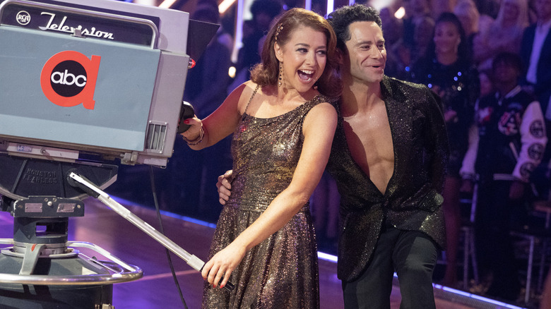 Alyson Hannigan and Sasha Farber on Motown Night