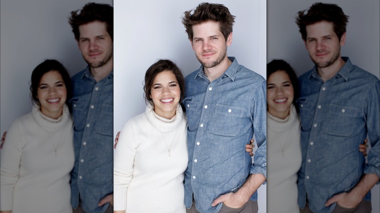 America Ferrera and Ryan Piers Williams posing