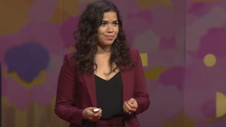 America Ferrera doing TED talk