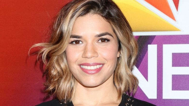 America Ferrera with highlighted hair