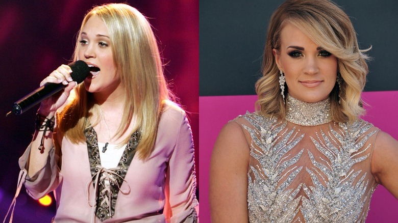 Carrie Underwood then and now