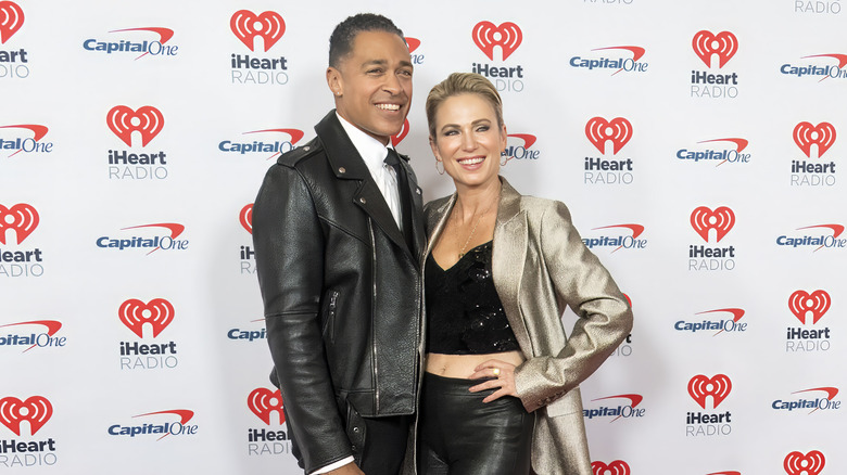 T.J. Holmes and Amy Robach attending an iHeartRadio event