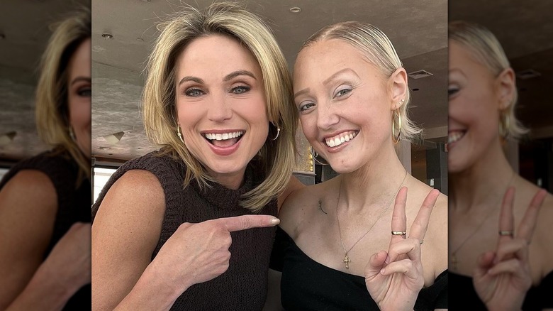 Amy Robach and Olivia Hutcherson posing together