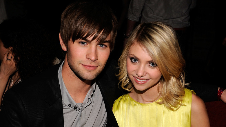 Chace Crawford and Taylor Momsen smiling