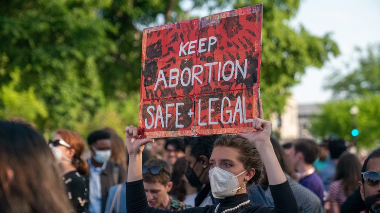 An abortion protest 