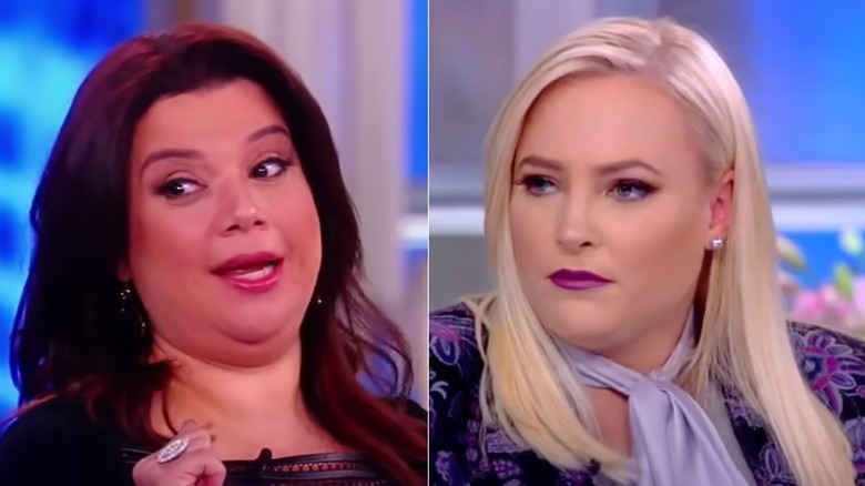 Ana Navarro and Meghan McCain frowning