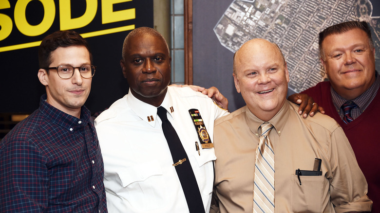 Andre Braugher with Andy Samberg and cast