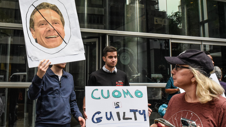 Protestors against Andrew Cuomo